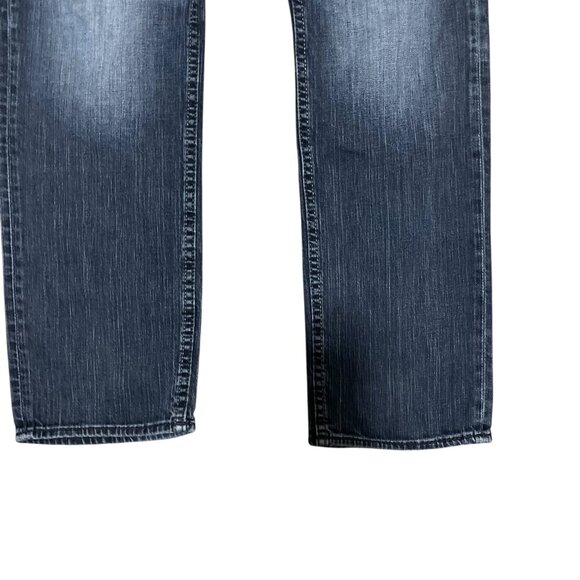 BKE Buckle Nolan Straight Leg Stretch Medium Wash Denim Blue Jeans Men's Sz 38R - Picture 5 of 8